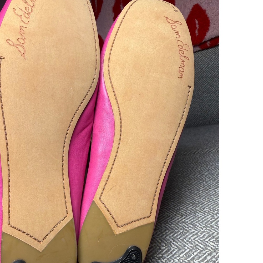 Sam Edelman Aurora Pink Tan Studded Leather Tassel‎ Loafers Moccasins Flats 8.5M - Picture 6 of 14